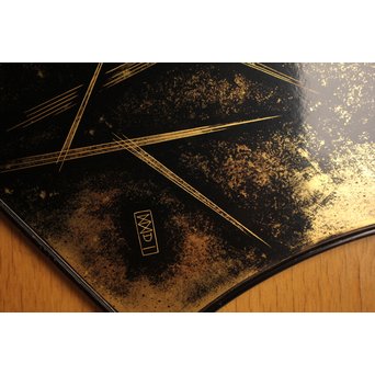 三谷吾一 沈金とり 扇面壁面装飾　S3036 