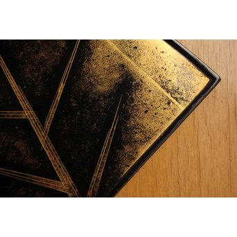 三谷吾一 沈金とり 扇面壁面装飾　S3036 