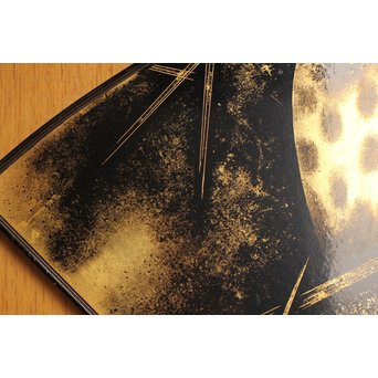 三谷吾一 沈金とり 扇面壁面装飾　S3036 