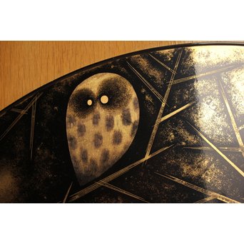 三谷吾一 沈金とり 扇面壁面装飾　S3036 