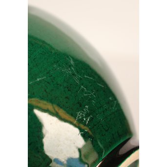 中村翠嵐 交趾焼 鶴首花入　S3044 