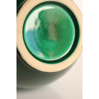 中村翠嵐 交趾焼 鶴首花入　S3044 