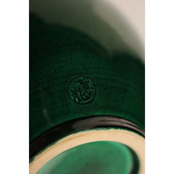 中村翠嵐 交趾焼 鶴首花入　S3044 