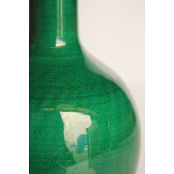 中村翠嵐 交趾焼 鶴首花入　S3044 