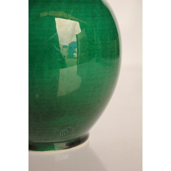 中村翠嵐 交趾焼 鶴首花入　S3044 