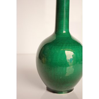 中村翠嵐 交趾焼 鶴首花入　S3044 