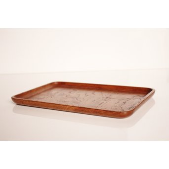 大野昭和斎 桑葡萄杢香盆/煎茶盆　K584 