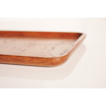 大野昭和斎 桑葡萄杢香盆/煎茶盆　K584 