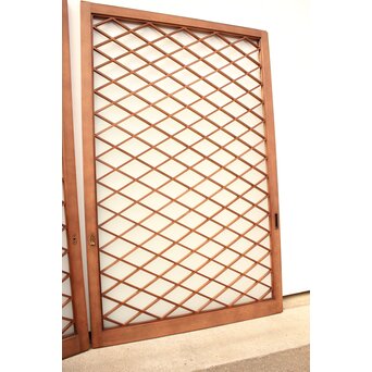 菱形組子 グラデーションガラス戸 在庫6枚　GD1083 