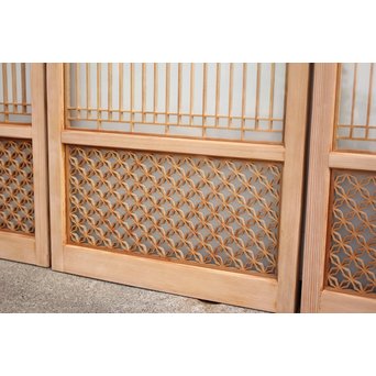 変わり七宝組子書院欄間 5枚1組　R2229 