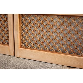 変わり七宝組子書院欄間 5枚1組　R2229 