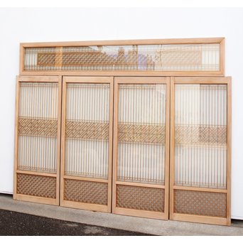 変わり七宝組子書院欄間 5枚1組　R2229