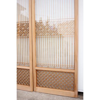 変わり七宝組子書院欄間 5枚1組　R2229 