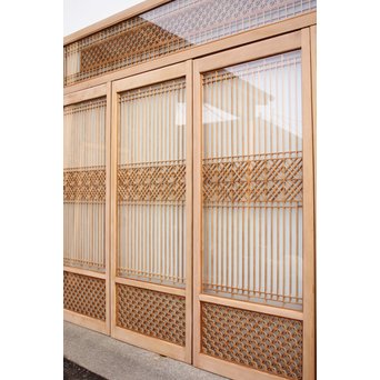 変わり七宝組子書院欄間 5枚1組　R2229 