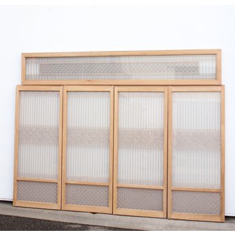 変わり七宝組子書院欄間 5枚1組　R2229 