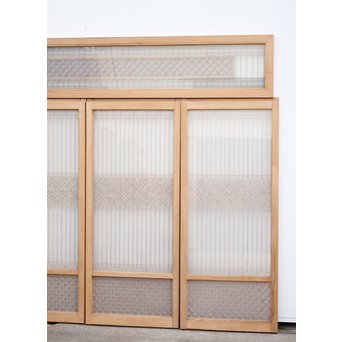 変わり七宝組子書院欄間 5枚1組　R2229 