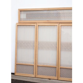 変わり七宝組子書院欄間 5枚1組　R2229 