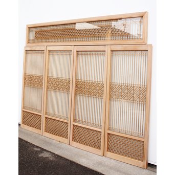 変わり七宝組子書院欄間 5枚1組　R2229 