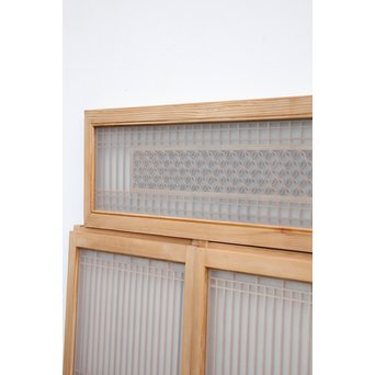 変わり七宝組子書院欄間 5枚1組　R2229 