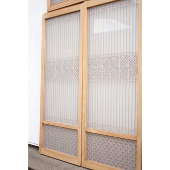 変わり七宝組子書院欄間 5枚1組　R2229 