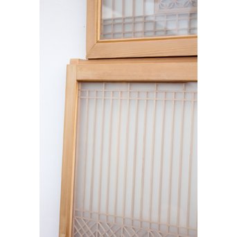 変わり七宝組子書院欄間 5枚1組　R2229 