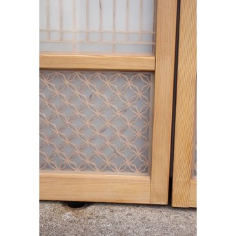 変わり七宝組子書院欄間 5枚1組　R2229 