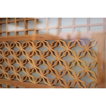 変わり七宝組子書院欄間 5枚1組　R2229 