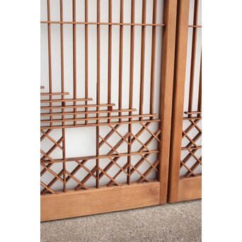 霞模様 書院欄間5枚1組　R2233 