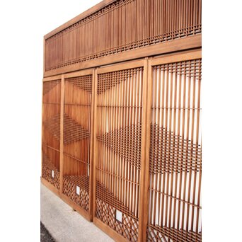 霞模様 書院欄間5枚1組　R2233 