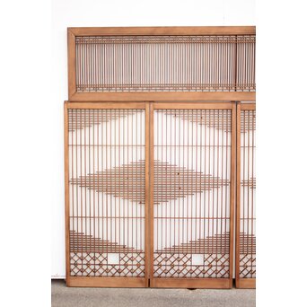 霞模様 書院欄間5枚1組　R2233 