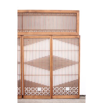 霞模様 書院欄間5枚1組　R2233 