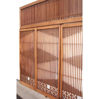 霞模様 書院欄間5枚1組　R2233 