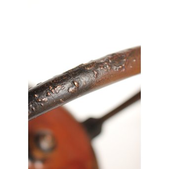 市橋鷺山 梅鶯 斑柴銅鋳造水注/湯沸　K586 