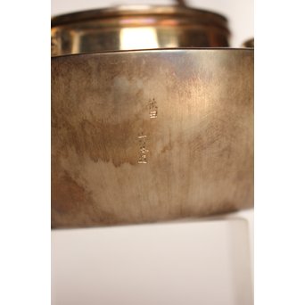 秋田 金光堂 竹谷金之助造 銀銚子/銀瓶一対　K589 
