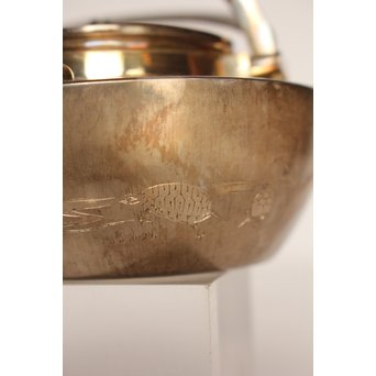 秋田 金光堂 竹谷金之助造 銀銚子/銀瓶一対　K589 