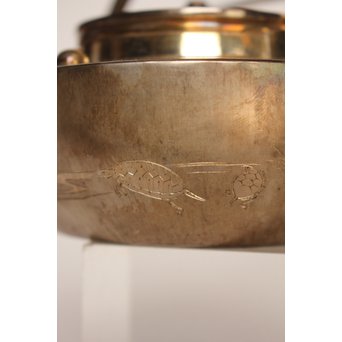 秋田 金光堂 竹谷金之助造 銀銚子/銀瓶一対　K589 