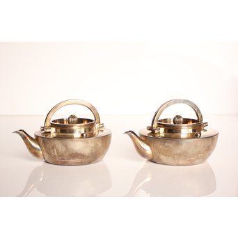 秋田 金光堂 竹谷金之助造 銀銚子/銀瓶一対　K589