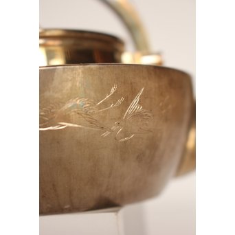 秋田 金光堂 竹谷金之助造 銀銚子/銀瓶一対　K589 