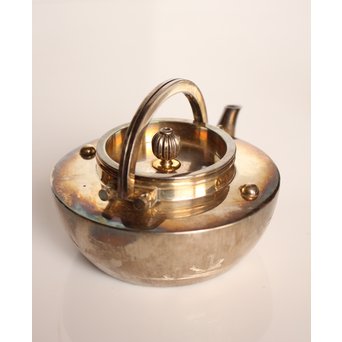 秋田 金光堂 竹谷金之助造 銀銚子/銀瓶一対　K589 