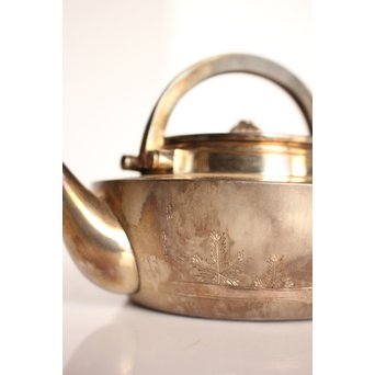 秋田 金光堂 竹谷金之助造 銀銚子/銀瓶一対　K589 