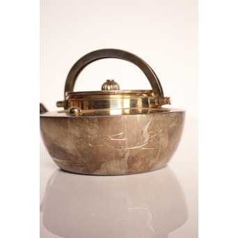 秋田 金光堂 竹谷金之助造 銀銚子/銀瓶一対　K589 