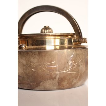 秋田 金光堂 竹谷金之助造 銀銚子/銀瓶一対　K589 