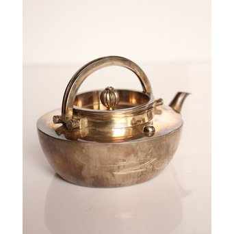 秋田 金光堂 竹谷金之助造 銀銚子/銀瓶一対　K589 