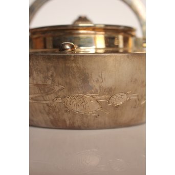 秋田 金光堂 竹谷金之助造 銀銚子/銀瓶一対　K589 