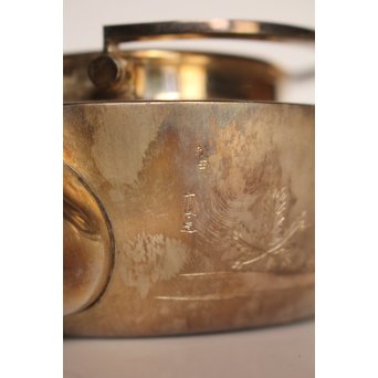 秋田 金光堂 竹谷金之助造 銀銚子/銀瓶一対　K589 