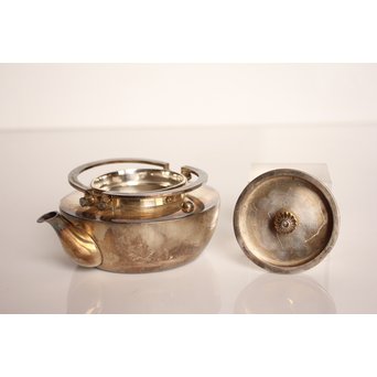 秋田 金光堂 竹谷金之助造 銀銚子/銀瓶一対　K589 