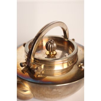 秋田 金光堂 竹谷金之助造 銀銚子/銀瓶一対　K589 