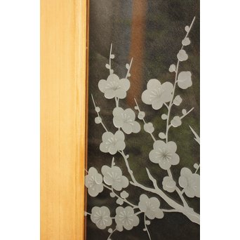 梅模様 エッチングガラス戸 4枚1組　GD1090Y 