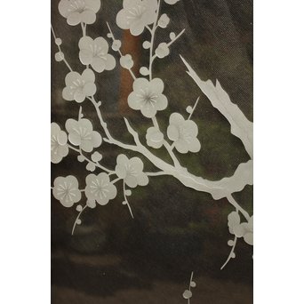 梅模様 エッチングガラス戸 4枚1組　GD1090Y 