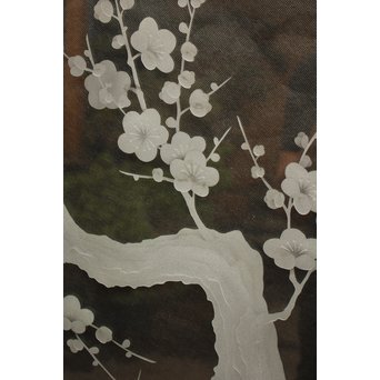 梅模様 エッチングガラス戸 4枚1組　GD1090Y 